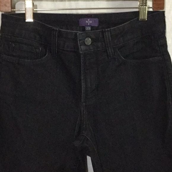 NYDJ Black Wash Denim Legging Made In U.S.A. - Picture 3 of 8